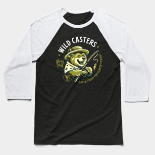 Fishing Bear Baseball T-Shirt